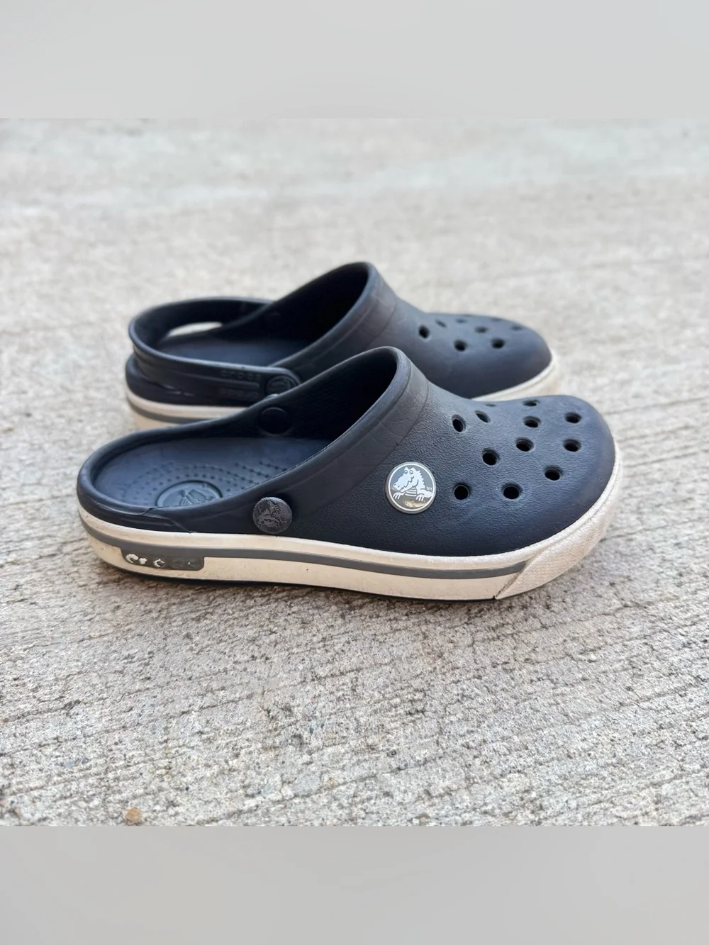 Crocs Crocband Clogs Children kids 10 11 Black Comfort Shoe